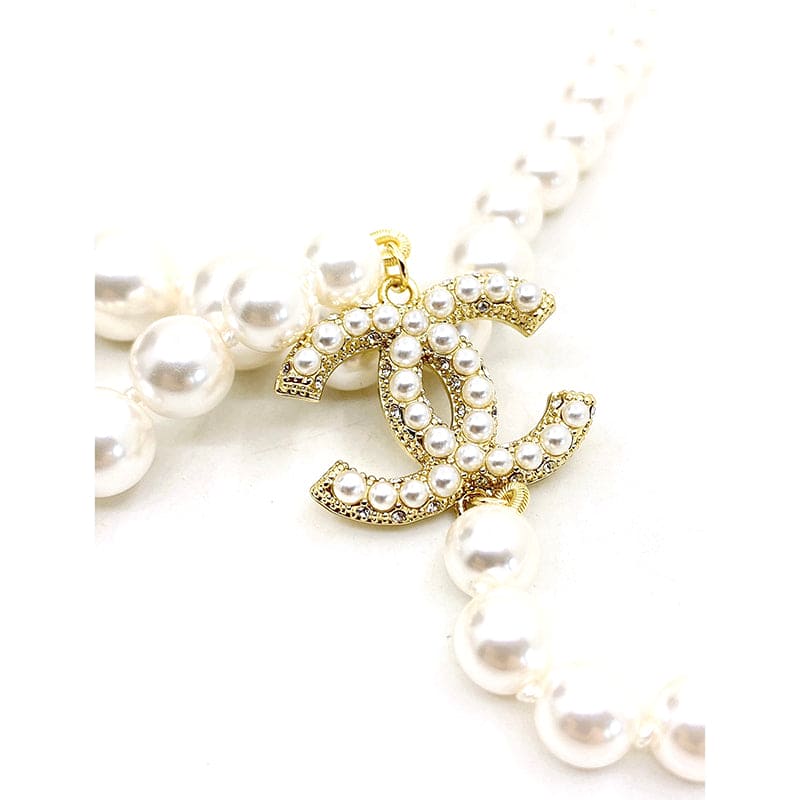 18K  Chanel 100TH ANNIVERSARY Pearl Chain Necklace