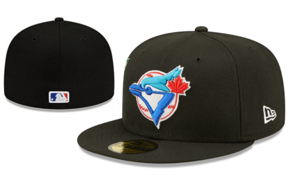 Toronto Blue Jays Black Fitted Hat with Retro Logo