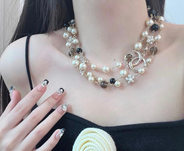 18K  Chanel 24B Long Pearls Necklace